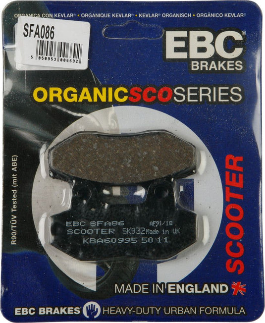 EBC 1 Pair Premium SFA Organic OE Replacement Brake Pads MPN SFA86