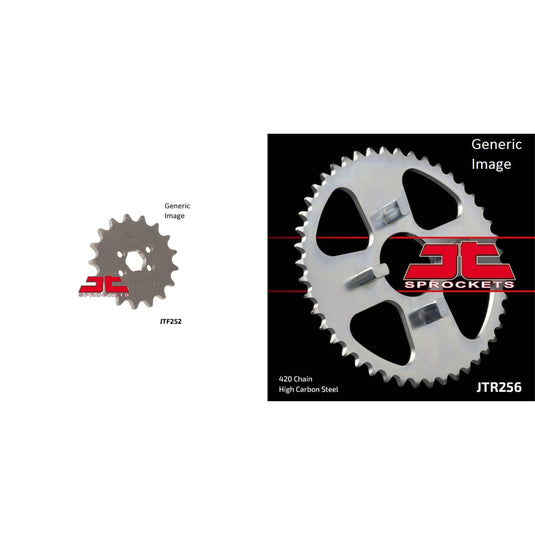 JT SPROCKETS Front and Rear Steel Sprocket Kit for OffRoad HONDA XR75 1973-1978