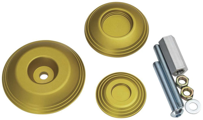 Load image into Gallery viewer, Kuryakyn Lodestar Gold Rear Axle Sliders 3802
