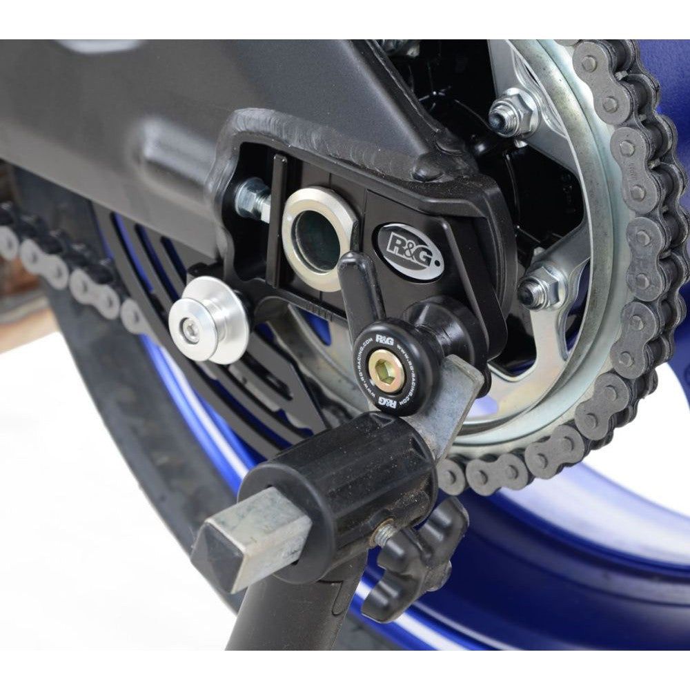 R&G Racing Black Cotton Reels Offset For 2018-2024 Yamaha MT-10