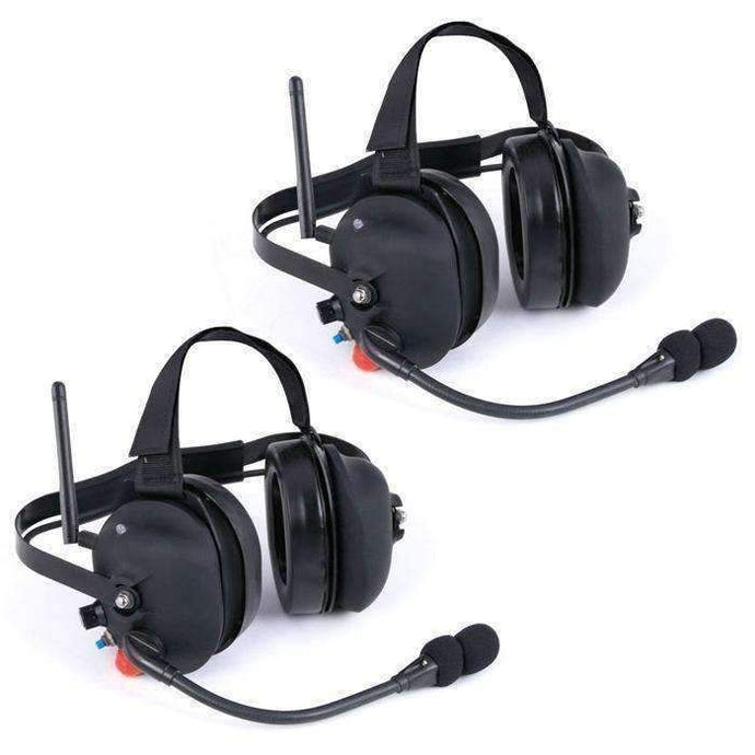 Rugged Radios Wireless Double Talk Dual Headset Intercom System RW-H30-DT-PTT