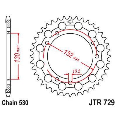 Load image into Gallery viewer, JT Sprockets Rear Steel Sprocket 46 Tooth 46T 530 Chain JTR729.46
