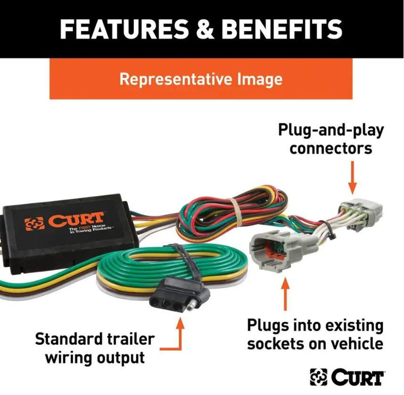 Load image into Gallery viewer, T-Connector Custom Wiring Harness, 4-Way Flat Output fits Select Ford Transit Connect
