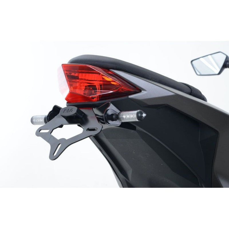 Load image into Gallery viewer, R&amp;G Racing Black Tail Tidy License Plate Holder For 2013-2017 Kawasaki Ninja 250
