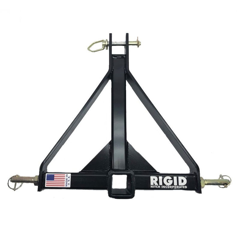 Load image into Gallery viewer, Rigid Hitch (RHA-001) 3-Point Hitch with 2&quot; Receiver, Conversion for Sub-Compact Tractors Equipped with a CAT 1 - Made in USA
