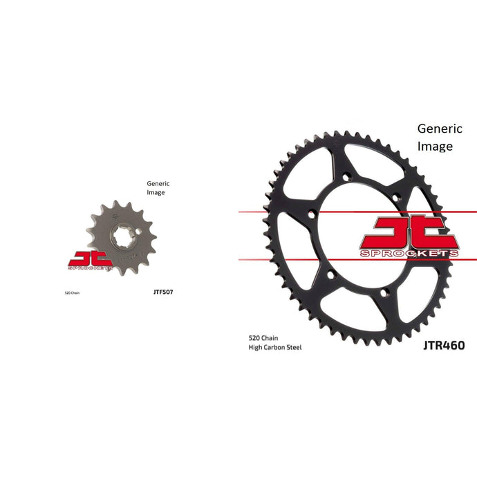 JT SPROCKETS Front and Rear Steel Sprocket Kit for OffRoad KAWASAKI KX500B 1986