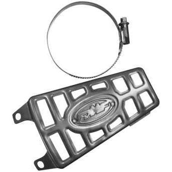 Load image into Gallery viewer, FMF Titanium Kick Plate for Yamaha Silver 040691
