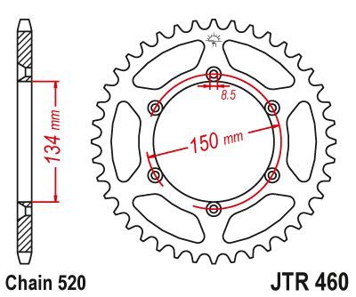 Load image into Gallery viewer, JT Sprockets Rear Steel Sprocket 42 Tooth 42T 520 Chain JTR460.42
