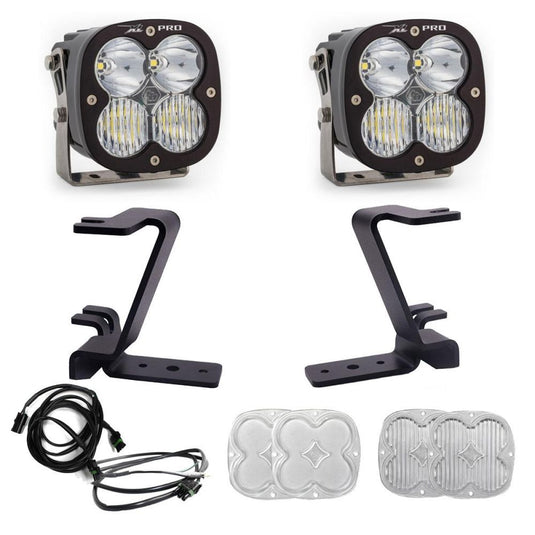 Baja Designs A-Pillar Light Kit Pair XL Pro Series Driving/Combo Pattern Clear Lens Upfitter Wiring 448211UP