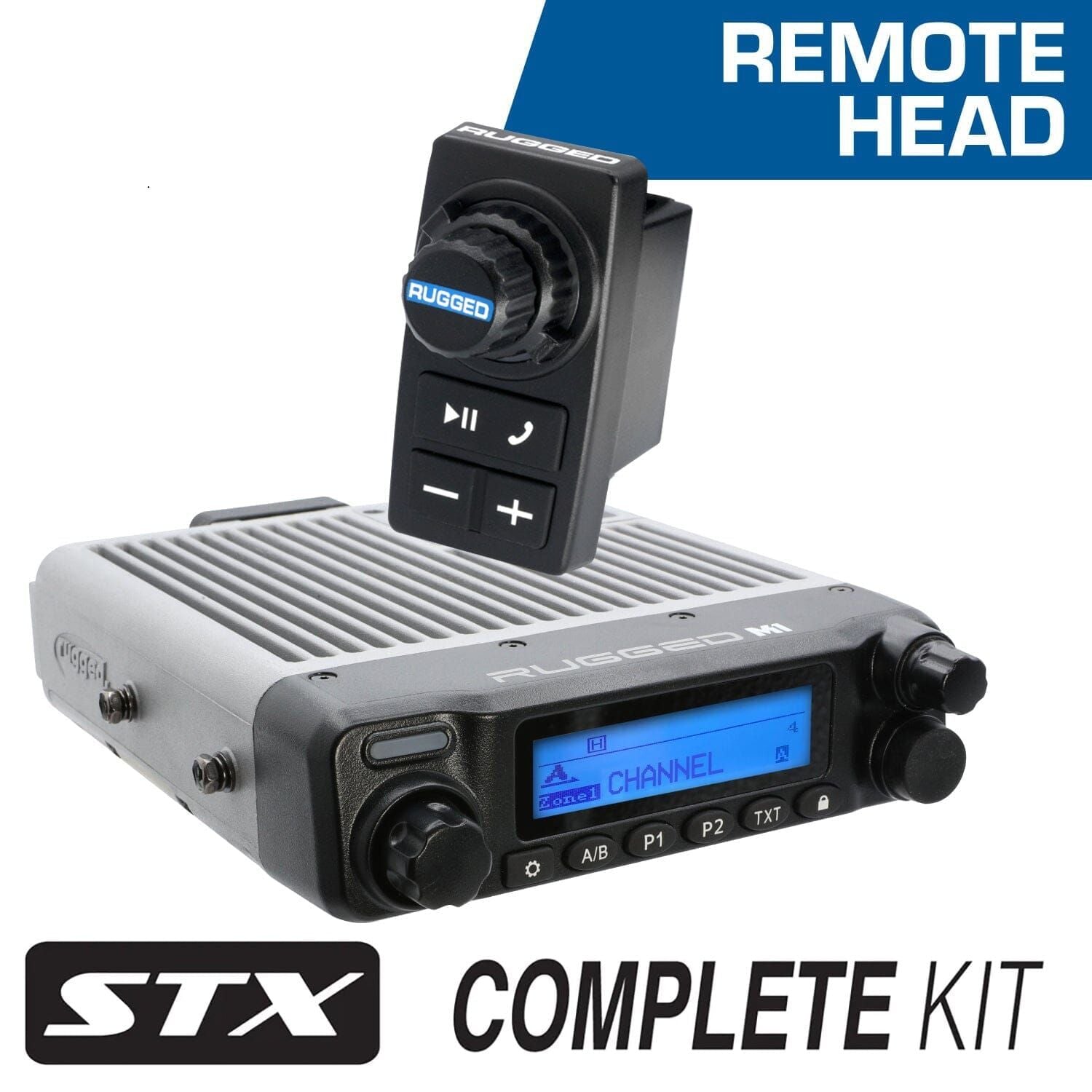 Rugged Radios STX STEREO Remote Head Complete Master Communication Kit with Intercom and 2-Way Radio
