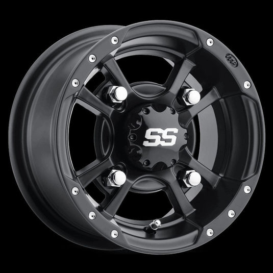 ITP Set of 4 SS112 Sport Alloy Wheel Black 10x5 4/156 3+2