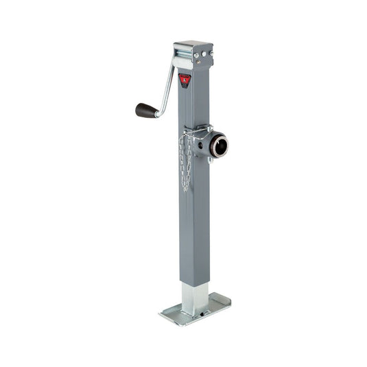 Square Trailer Jack, Side Mount, 5,000 lbs. Support Capacity, Sidewind, Weld-On, 15 Inch Travel