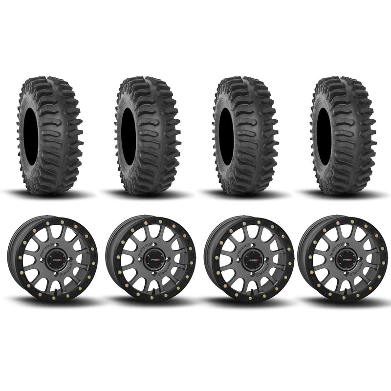 Load image into Gallery viewer, System 3 SB-5 Beadlock Gun Metal Grey 15" Wheels And XT400 Tires [32x10R-15]
