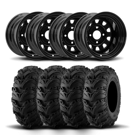 ITP Delta Steel 12" Wheels And Mud Lite II Tires [23x10-12]