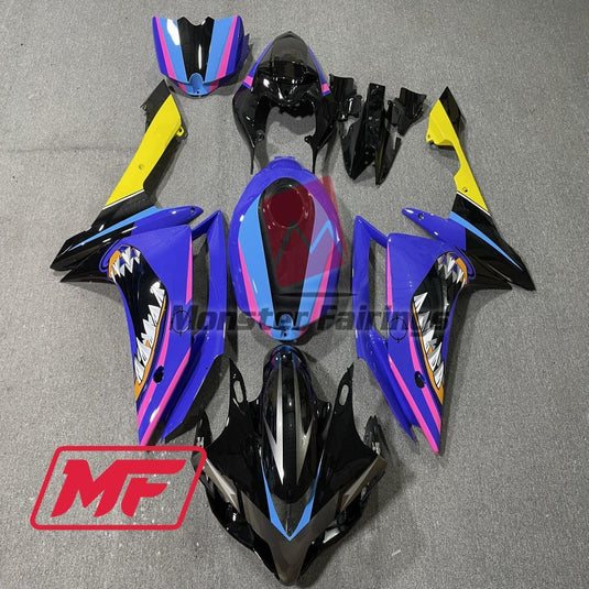 Monster Fairings Full Kit Yamaha R1 07-08 Blue Shark + Windshield + Gas Tank Cover