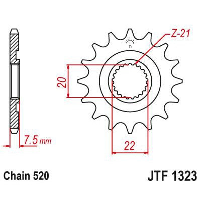 Load image into Gallery viewer, JT Sprockets Front Steel Countershaft Sprocket 12 Tooth 12T 520 Chain
