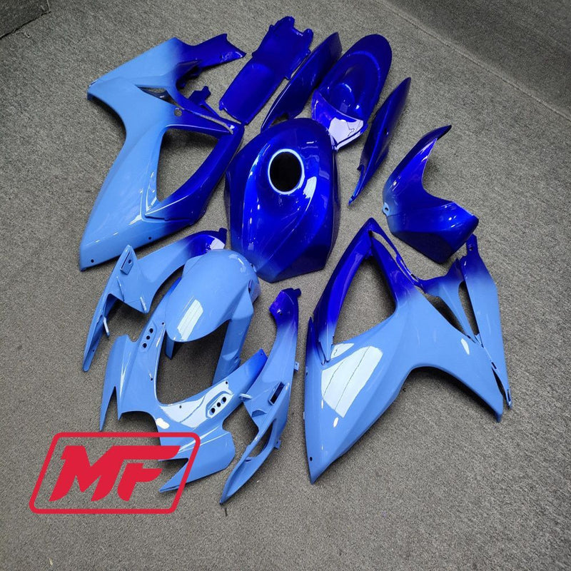 Load image into Gallery viewer, Monster Fairings Full Kit Suzuki GSXR600-750 06-07 Gloss Blue Gradient + Windshield + Gas Tank Cover
