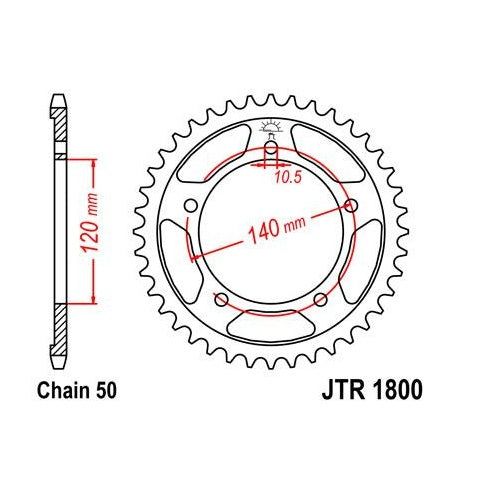 Steel Rear Sprocket 46T for Street SUZUKI B-King 2008-2010