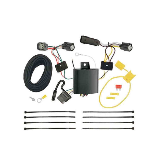 Rigid Hitch (RT-475) Class I, 1-1/4 Inch Receiver Trailer Hitch Bundle - Includes Ball Mount and Custom Wiring Harness fits 2015-2018 Ford Focus 5 Door Hatchback (Except ST)