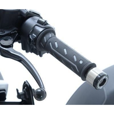 Load image into Gallery viewer, R&amp;G Racing Black Bar End Sliders For 2014-2018 Kawasaki J300 BE0078BK
