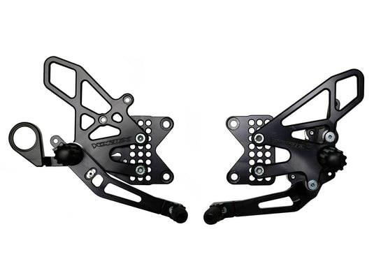 Vortex Racing Adjustable Rear Set Black - RS188K