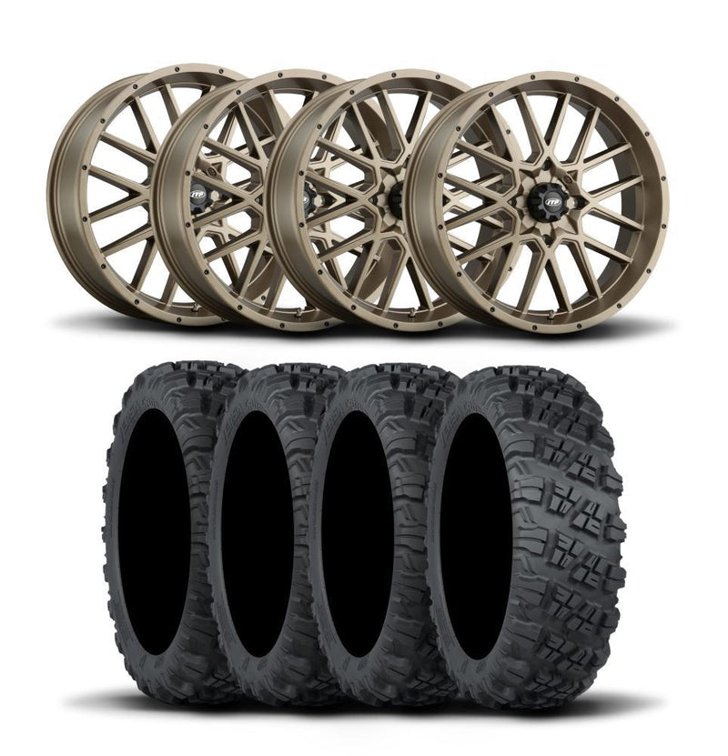 Load image into Gallery viewer, ITP Hurricane 20&quot; Bronze Wheels And Versa Cross XTR Tires [33x10-20]
