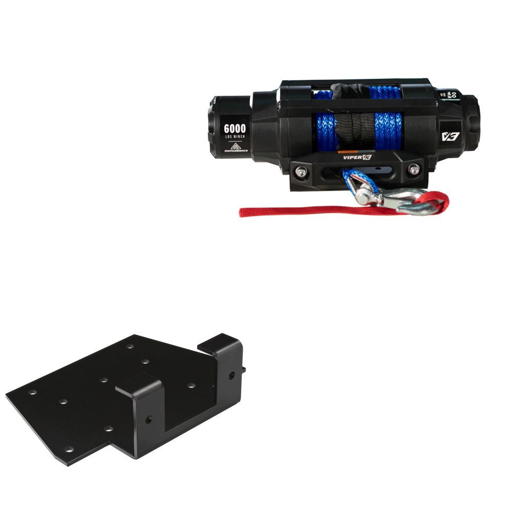Viper 6000lbs V3 Winch Blue Rope With Mount For Yamaha Big Bear 400 2002-2006