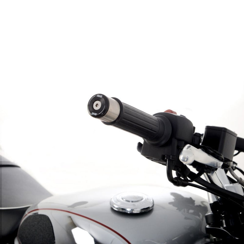 Load image into Gallery viewer, R&amp;G Racing Black Bar End Sliders For 2023-2024 BSA Gold Star BE0213BK
