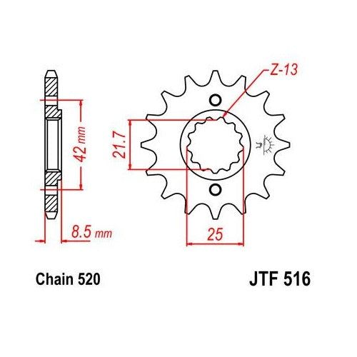 Steel Front Sprocket 15T for Street SUZUKI GS500F 2004-2010