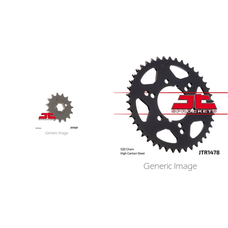 Load image into Gallery viewer, Front &amp; Rear Steel Sprocket Kit for ATV/UTV KAWASAKI KXT250A Tecate 1984-1985
