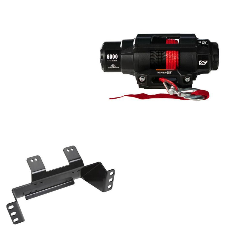 Load image into Gallery viewer, Viper 6000lbs V3 Winch Red Rope With Mount For Polaris Ranger 500 2011-2020
