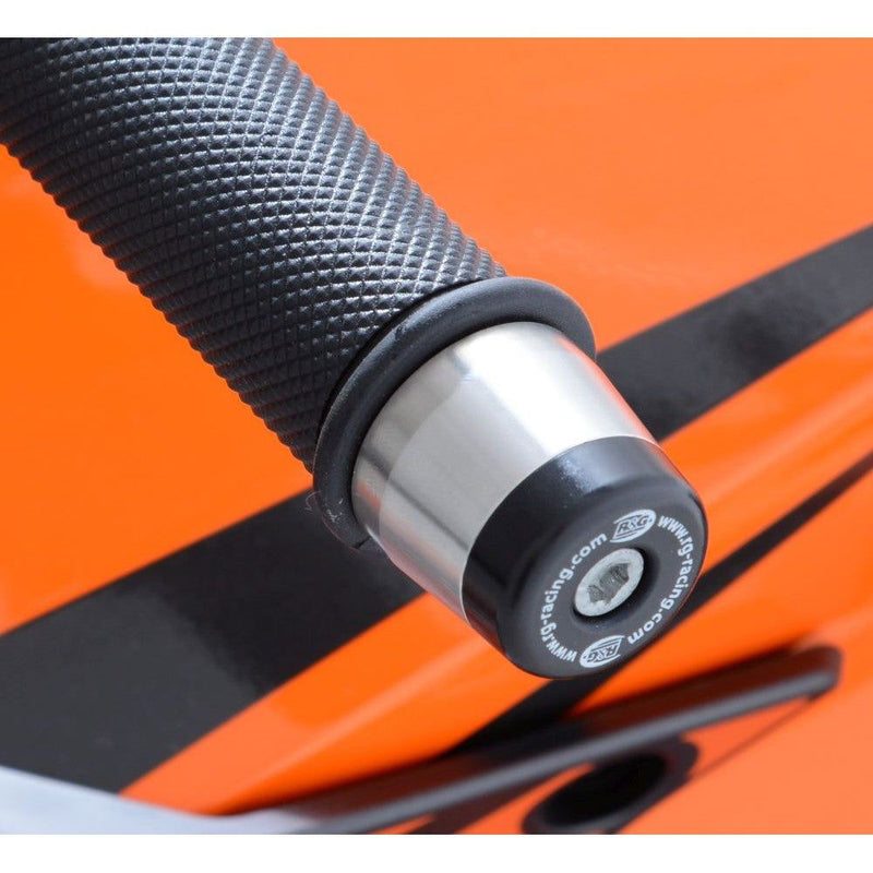 Load image into Gallery viewer, R&amp;G Racing Black Bar End Sliders For 2018-2019 Husqvarna SVARTPILEN 401
