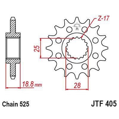 Load image into Gallery viewer, JT Sprockets Front OEM Type Rubber Cushioned Sprocket 20 Tooth 20T 525 Chain
