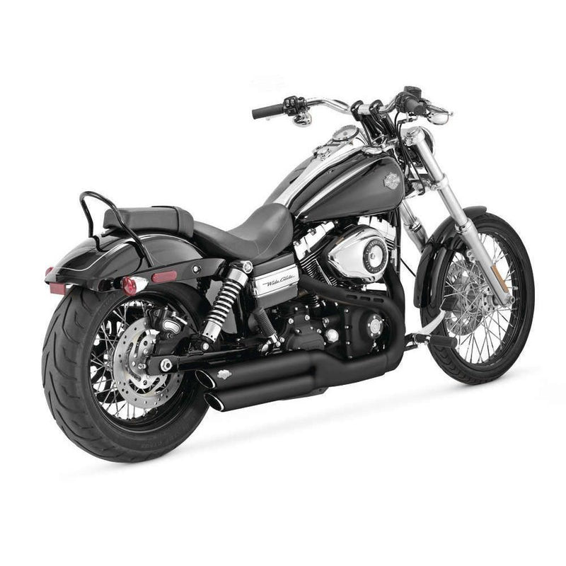 Load image into Gallery viewer, Vance And Hines Twin Slash Muffler 3in Slip On Exhaust Black With Fuelpak FP4
