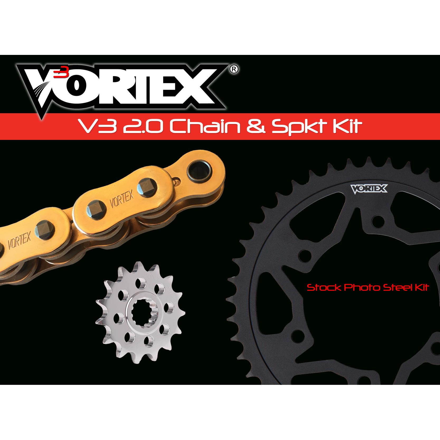 Vortex Gold HFRS G520RX3-118 Chain and Sprocket Kit 16-47 Tooth - CKG7510