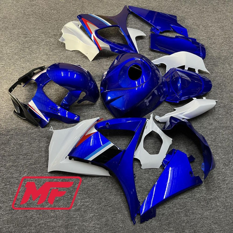 Load image into Gallery viewer, Monster Fairings Full Kit Suzuki GSXR1000 07-08 Blue White and Red + Windshield + Gas Tank Cover
