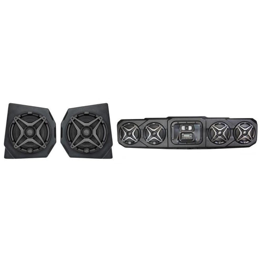 SSV Works Front 6.5" Speaker Pods With 4 Speaker Overhead Sound Bar For Can-Am HD10 18-22