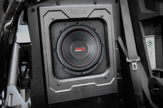 SSV Works Behind Drivers or Passenger Seat Kick L7 Subwoofer Box W/ Front 8" Speaker Pods For Polaris Slingshot 15-21