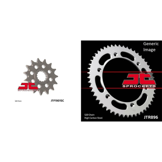 JT SPROCKETS Front and Rear Steel Sprocket Kit for OffRoad KTM 350 EGS 1990