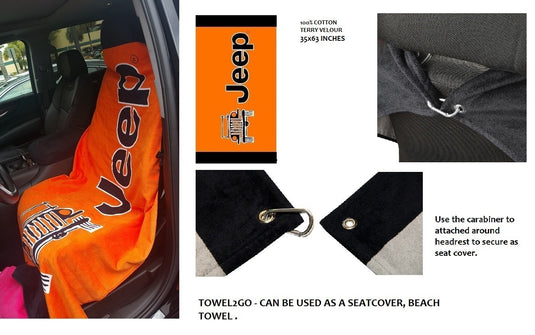 Towel2Go Beach TowelsOrange Jeep