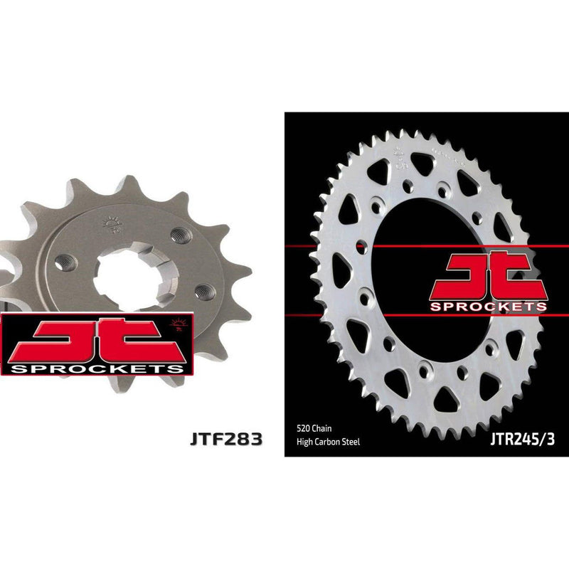 Load image into Gallery viewer, Front &amp; Rear Sprocket Kit for HONDA VTR250 Interceptor-USA 88 JT Sprockets

