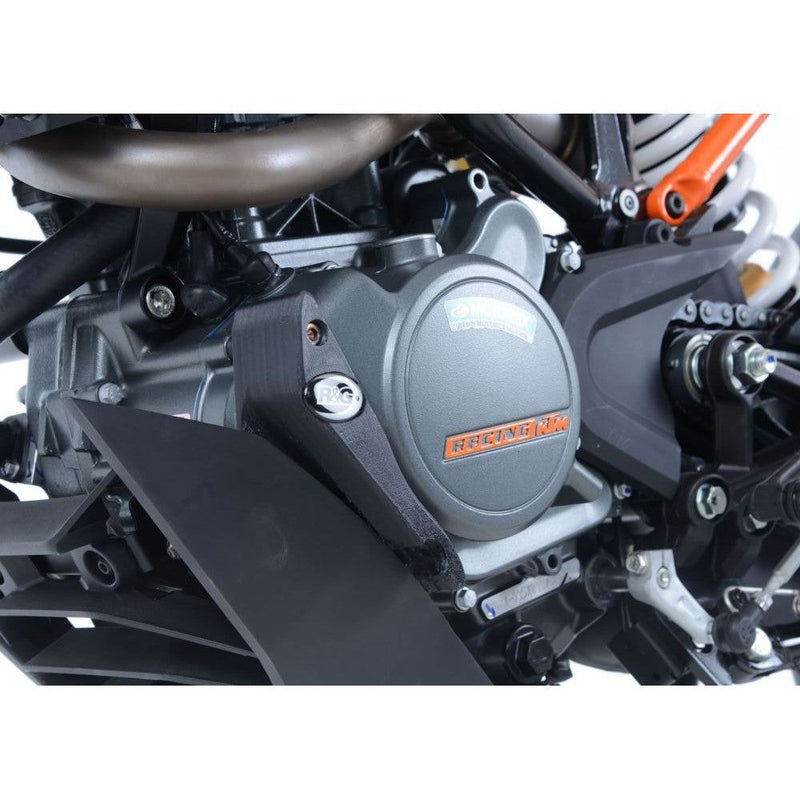 Load image into Gallery viewer, R&amp;G Racing Black Engine Case Sliders LHS For 2021-2023 Husqvarna 125 Svartpilen
