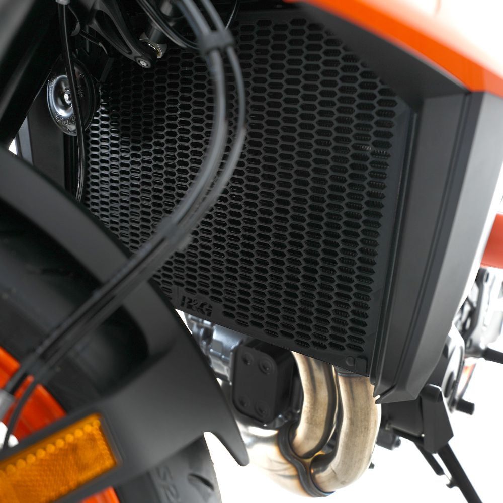 R&G Racing Orange PRO Radiator Guard For 2024-2024 KTM 990 Duke RAD0350PROOR