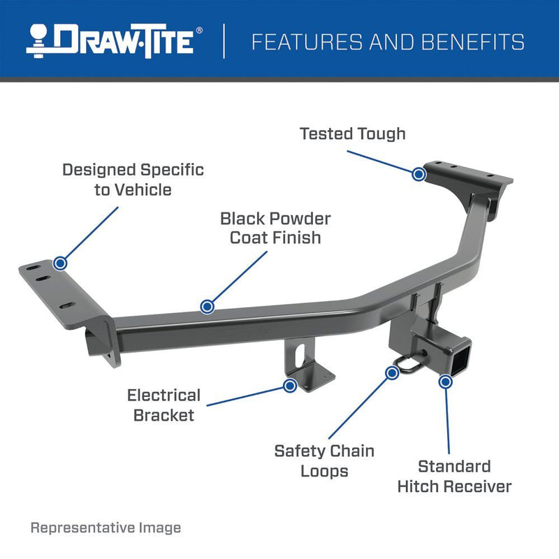 Load image into Gallery viewer, Class III Trailer Hitch, 2 Inch Square Receiver fits Select Subaru Crosstrek (Except Hybrid) and Impreza Wagon (Except WRX STi &amp; Quad Exhaust Outlets)
