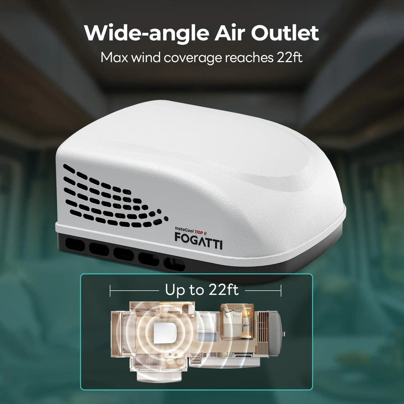 Load image into Gallery viewer, Fogatti InstaCool 11,000 BTU RV Rooftop Air Conditioner | Heat&amp;Cool | Replaceable Non-Ducted RV AC | 115V(AC)
