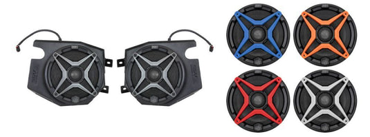 SSV Works Front Kicker 6.5" Speaker Pods With Orange Grilles