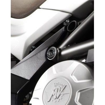 Load image into Gallery viewer, R&amp;G Racing Black Lower Trellis Frame Plug For 2013-2016 MV Agusta Brutale 675
