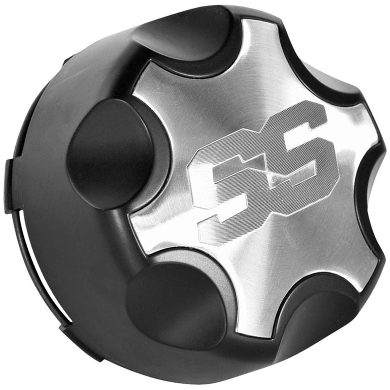 Load image into Gallery viewer, ITP Cast Aluminum Wheel Center Cap Black/Aluminum 4/137 C137SS
