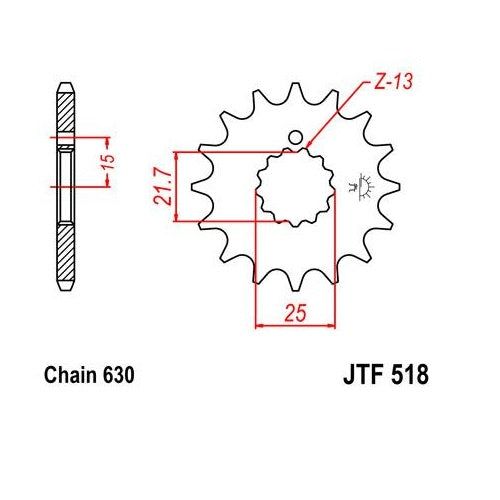 Steel Front Sprocket 13T for Street SUZUKI GS750E 1980-1982