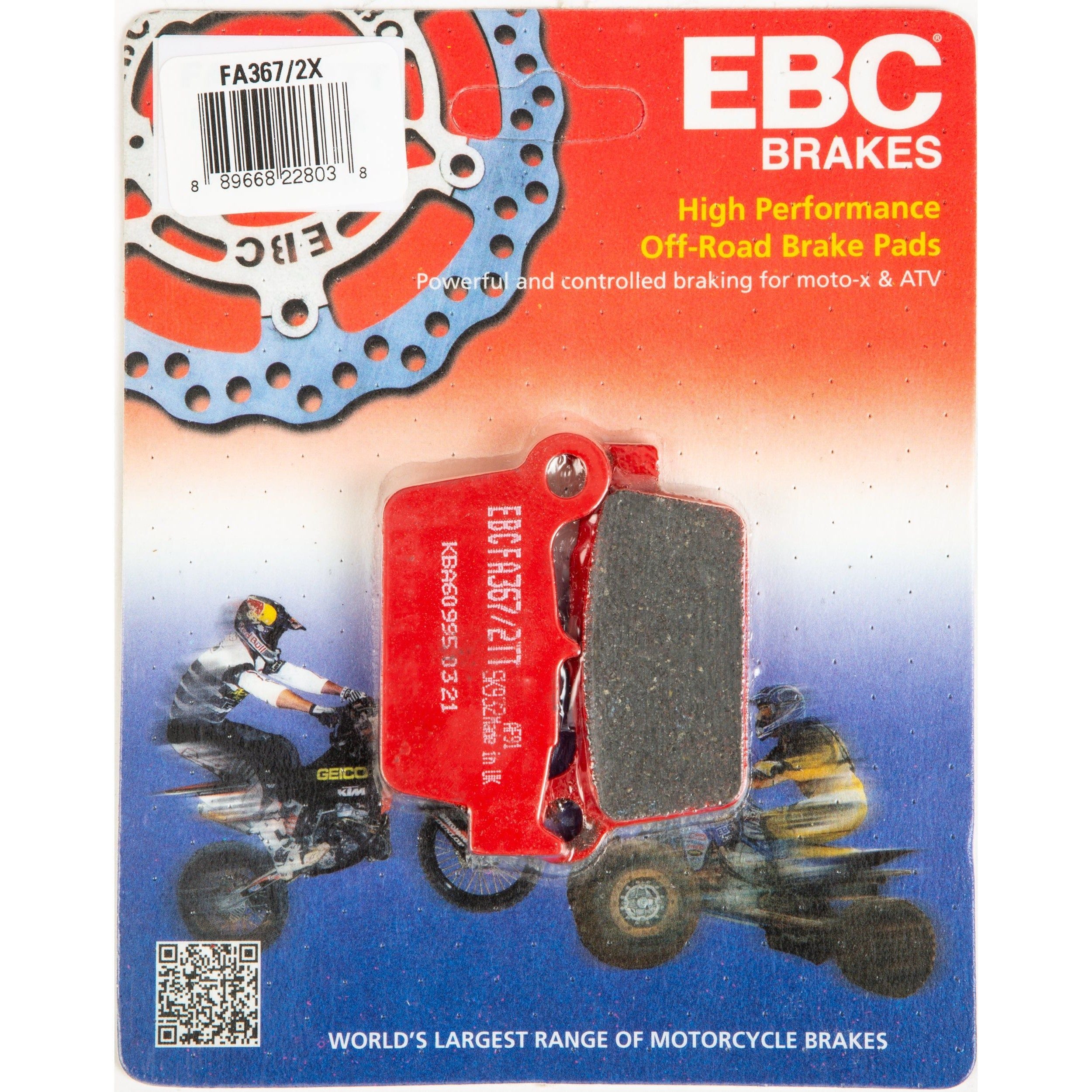EBC 1 Pair Performance X-Series Carbon Brake Pads MPN FA367/2X